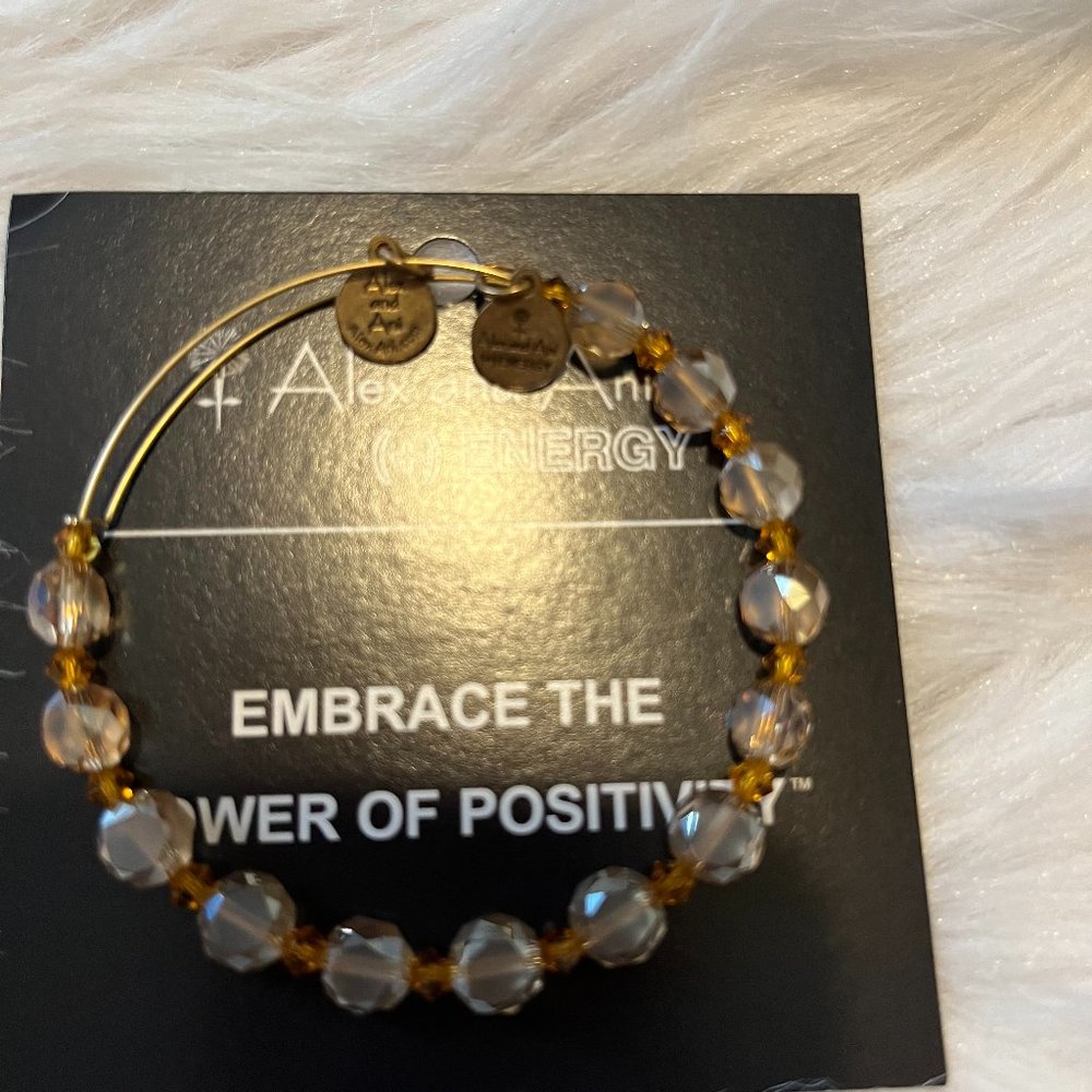 Alex and Ani Beaded Bangle Bracelet Gold